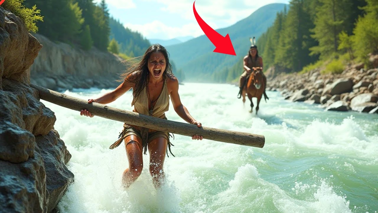 Apache Viudo ENCUENTRA a una Joven a Punto de Ser Arrastrada por la CORRIENTE… Hasta Que…