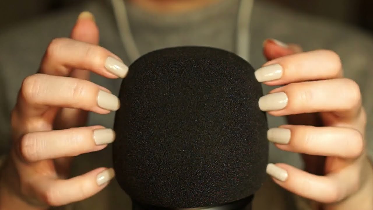 ASMR Mic Scratching on Foam Cover with Long Nails