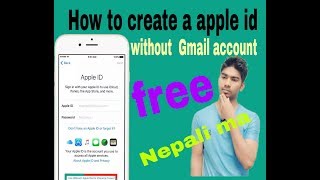 How to create apple id free.without gmail id.by tech up nepal.