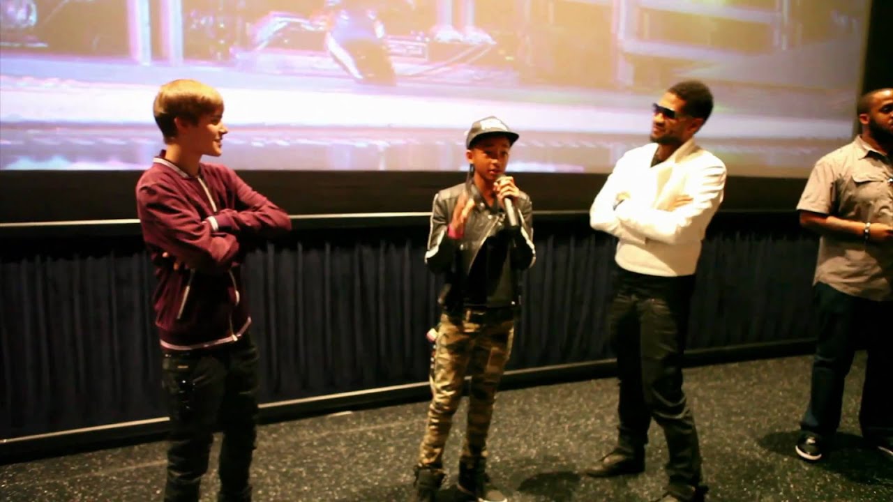 Justin Bieber, Jaden Smith & Usher "Never Say Never" Theater Surprise