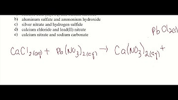 32. Net Ionic Equations | Calcium Chloride, CaCl2 and Lead(II) Nitrate, Pb(NO3)2