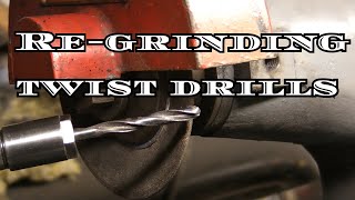 Re-grinding twist drills