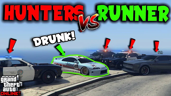 Cross Map while Drunk? | GTA Online Manhunt!