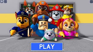 NEW UPDATE! PAW PATROL BARRY'S FAMILY NEEDS HELP! FULL GAME #obby #Roblox