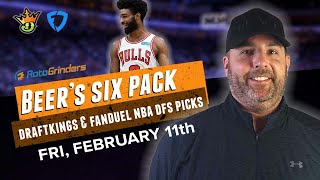 DRAFTKINGS NBA PICKS FRIDAY 2-11-22 | The Daily Fantasy 6 Pack