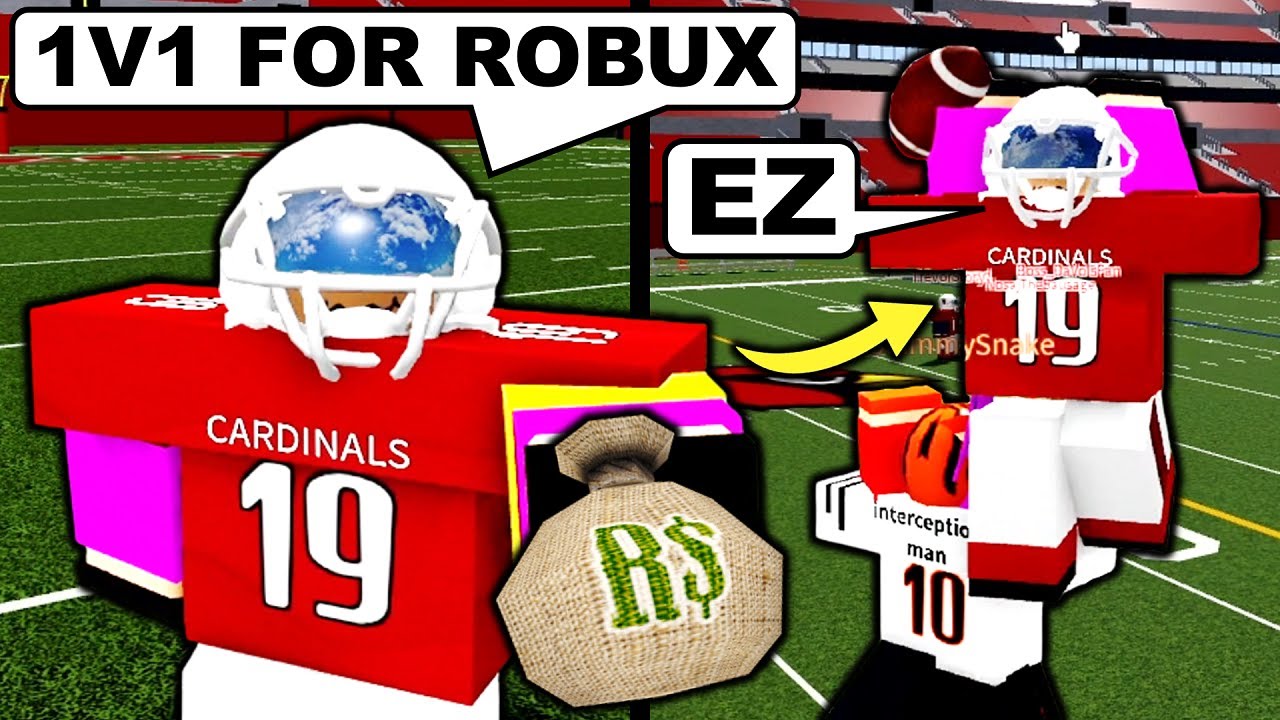 IF YOU MOSS ME, YOU GET ROBUX! (1V1S IN FOOTBALL FUSION) - YouTube