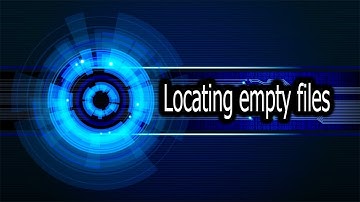Locating empty files in linux