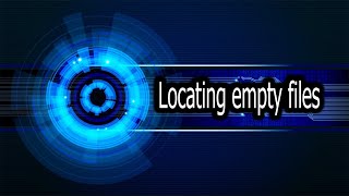 Locating empty files in linux