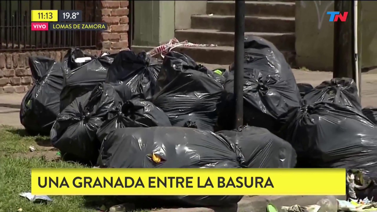 Encontraron una granada en la basura - YouTube