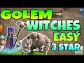 golem witch th11 ( th11 Attack without warden )  | clash of clans