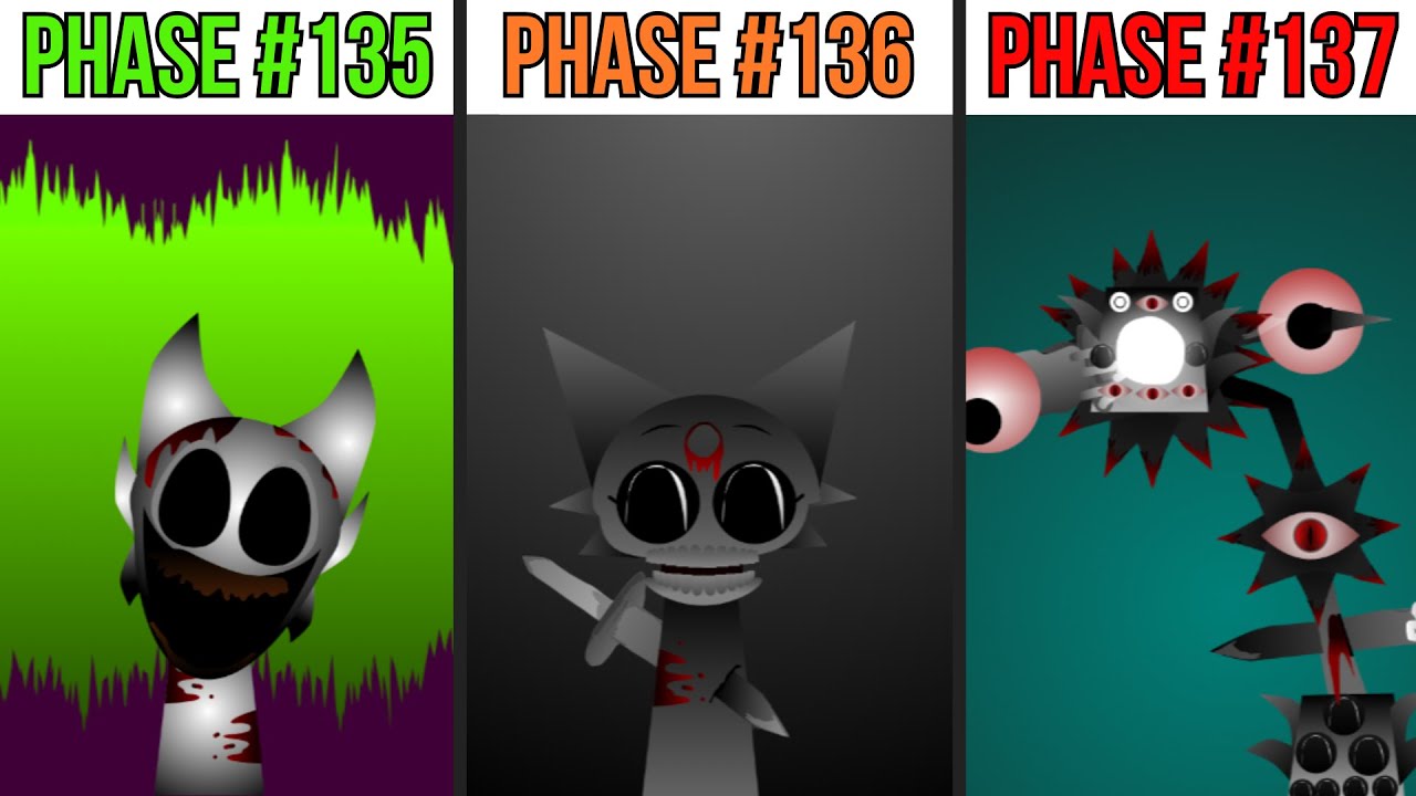 Phase 135 VS Phase 136 VS Phase 137 in Incredibox Sprunki