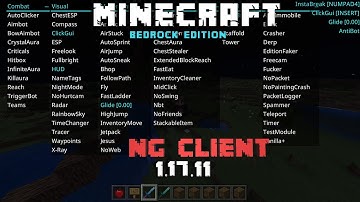 Minecraft Bedrock Windows 10 NG Client Version 1.17.11 - NG Hacked Client With .Give and ect