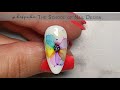 TUTORIAL  I  Watercolor Nail Art -  Rainbow Flower