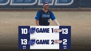 SCSU Men's Baseball Doubleheader Highights Vs. Post Univeristy