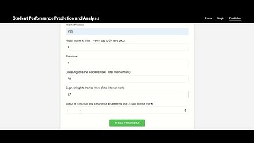 Student performance prediction and analysis