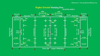 Rugby court marking and Measurements