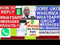Whatsapp tips: Uko wasubiza mu ibanga WhatsApp media | Reply privately WhatsApp group message.