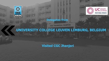 Delegates from University Colleges Leuven,  Belgium @ CGC Jhanjeri