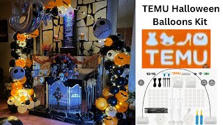 HOW TO TEMU HALLOWEEN BALLOONS ARCH KIT #halloween#temu#balloonsdecorations