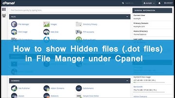 How to show hidden files in Cpanel under File Manager