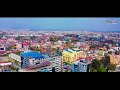    drone aerial shot of kathmandu city  in lock down corona crisis