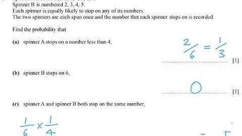 May 2021 Paper 41 Question 8 Cambridge IGCSE International Mathematics (0607) - Probability