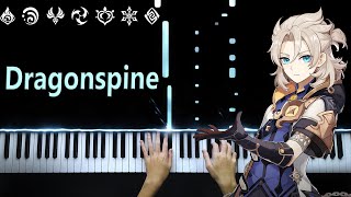 Genshin Impact [Dragonspine OST Moonlike Smile & Fragile Fantasy] Piano Cover
