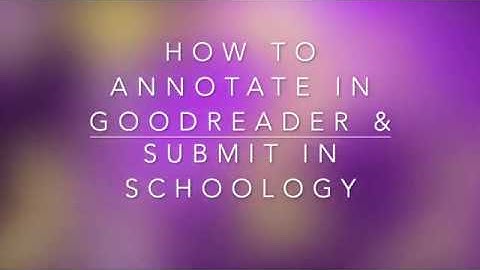 How to Annotate a PDF and Submit in Schoology