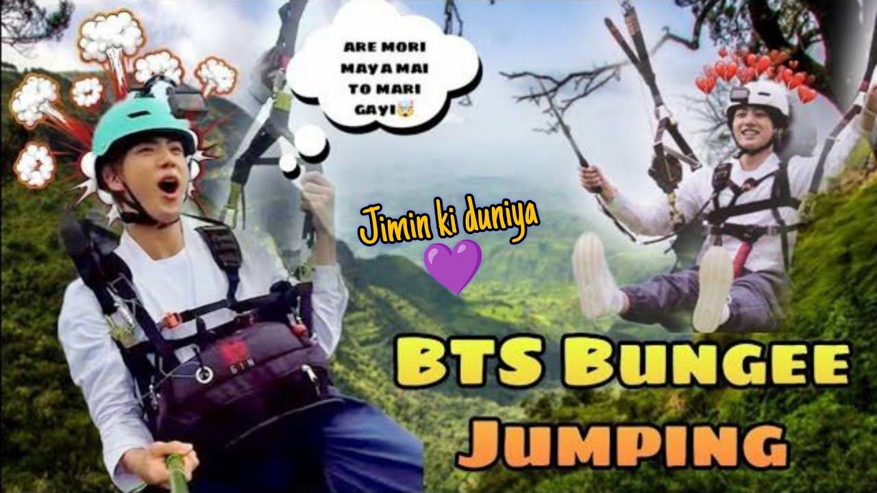 BTS bungee jumping funny moments 😁// BTS Hindi dubbing #bts #shorts #