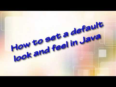 GUI: How to set a default look and feel in Java! [Nimbus Look And Feel]