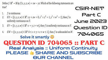 CSIRNET Mathematics June 2023 Solutions|Question ID 704065|NET Math June 2023 PAPER Solution #704065