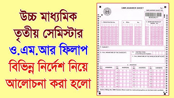 HS Semester-III Sample OMR পূরণ করার পদ্ধতি ও নির্দেশাবলী নিয়ে আলোচনা করা হলো