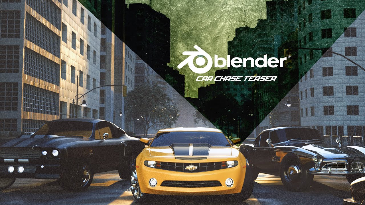 blender car chase Made in Blender blender short film blender car