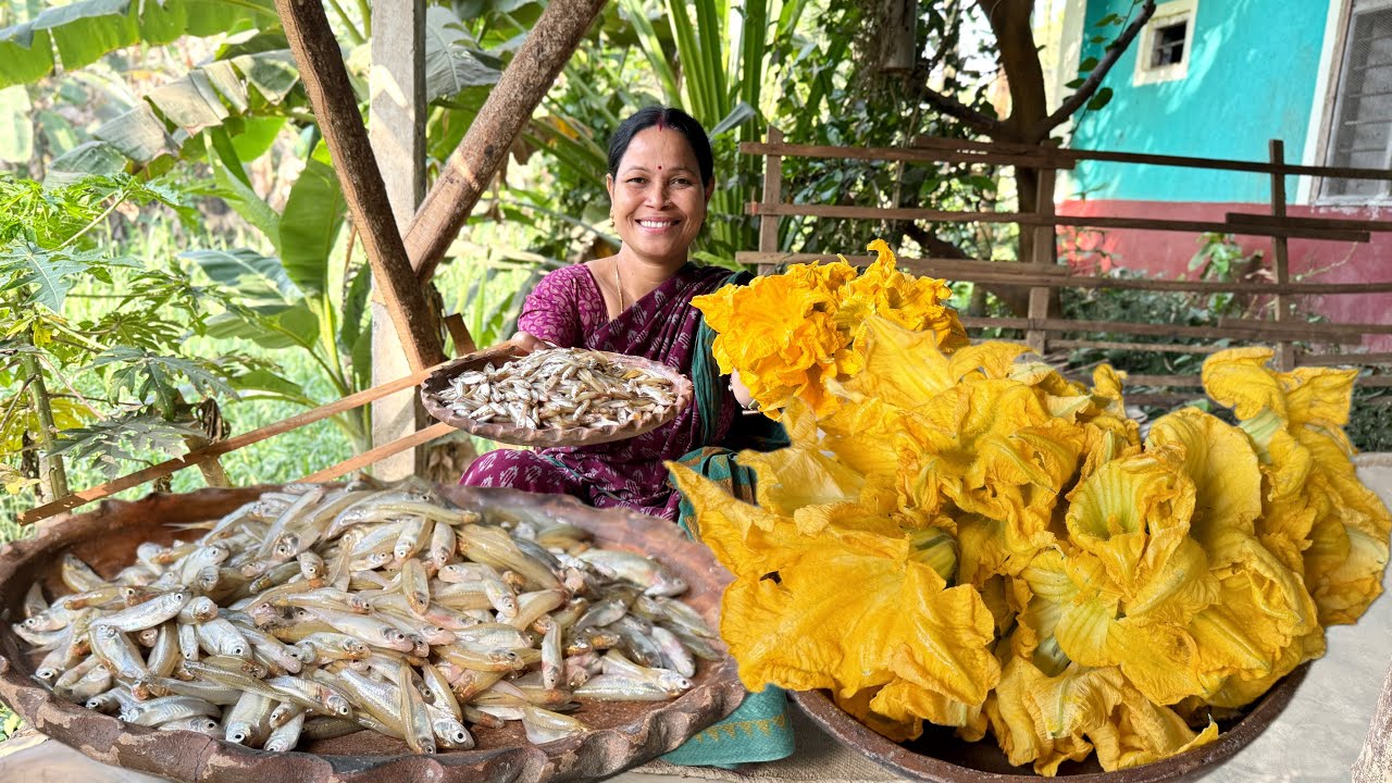 কুমড়ো ফুল দিয়ে মৌরলা মাছের এমন দারুন স্বাদের রান্না প্রথম খেয়েই অবাক হয়ে গেলো বাড়ীর সবাই