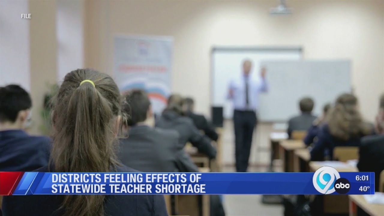 Local districts feeling effects of statewide teacher shortage - YouTube