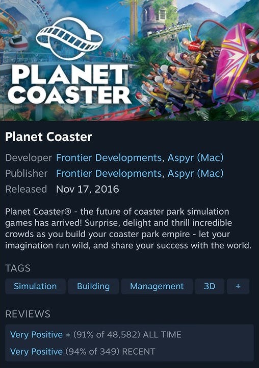 Planet Coaster's System Requirements Are Too Damn High! 