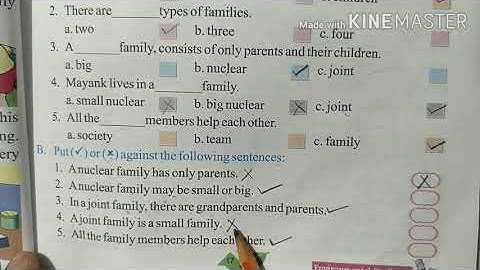 Class-2/E.V.S / Chapter-3 /Our Family/Part-2