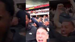Arsenal fans reaction in Emirates stadium #englishpremierleague #arsenal #bukayosaka #reactionfans