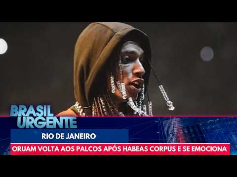 Rapper Oruam performs in Rio after being granted habeas corpus