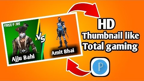 How to make thumbnail like total gaming | Jaisa thumbnail kaise banaye ||