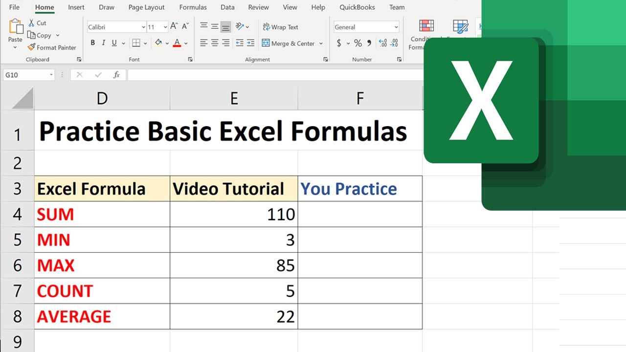 Online Microsoft Excel for Beginners: Basics, Functions & Formulas