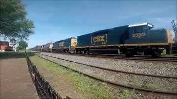 CSX Manifest Trail with a Rare Slug Set Trailing