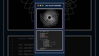 Python Turtle Flower Animation 🌸 | Amazing Coding Art #shorts