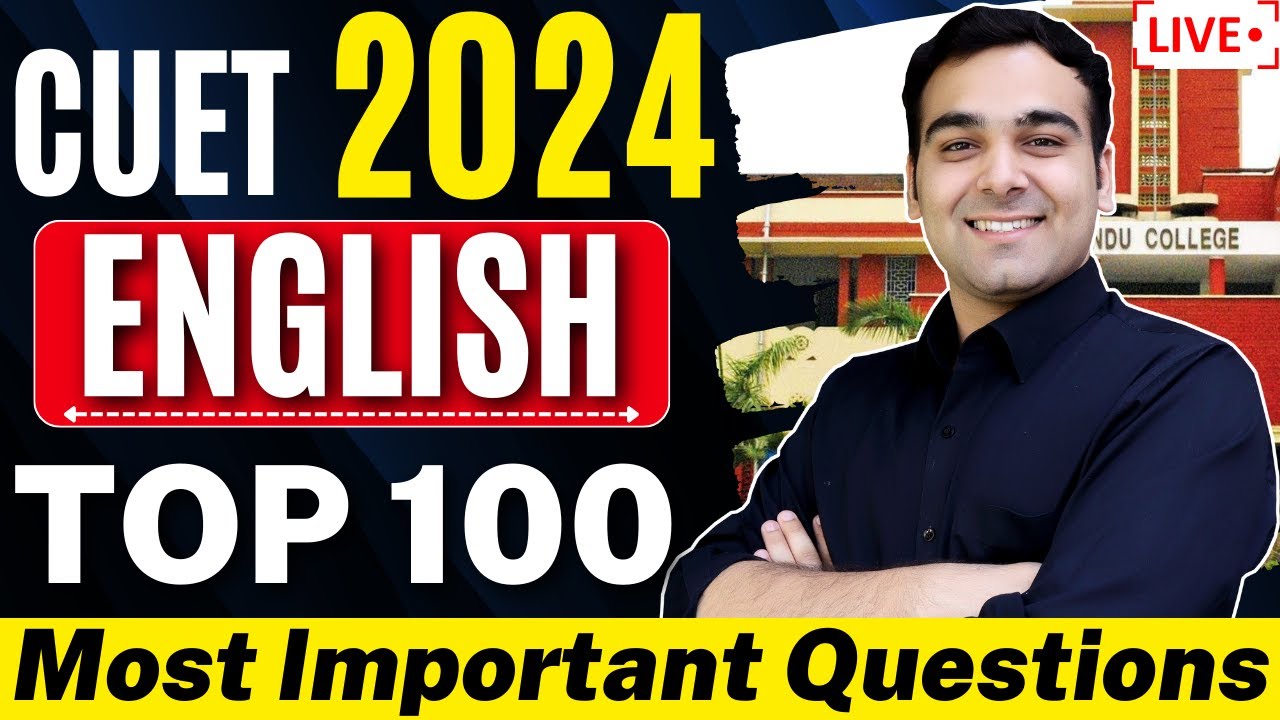 CUET 2024 | English Language - Top 100 Most Important Questions - YouTube