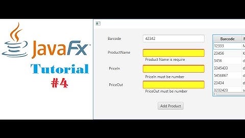 #04 JavaFx and SQL Server Tutorials | Validation TextField