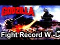Godzilla Fight Record / Wins Losses / Showa Era