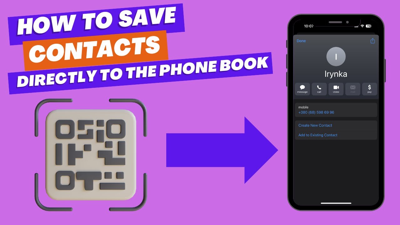 How to create a link to save contact directly | QR code to save contact