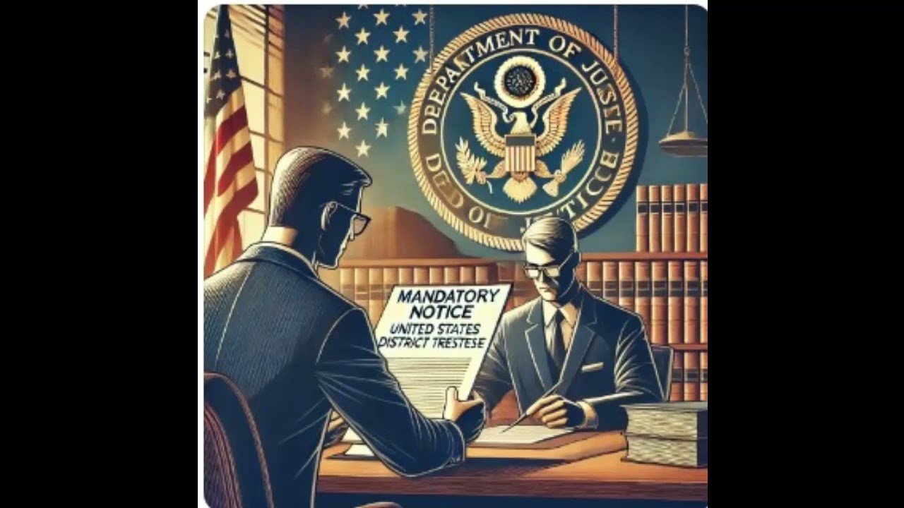 Mandatory Notice To United States District Trustee