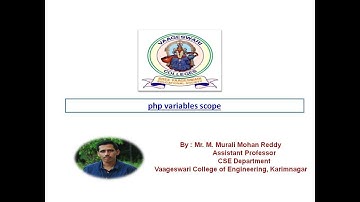 php variables scope