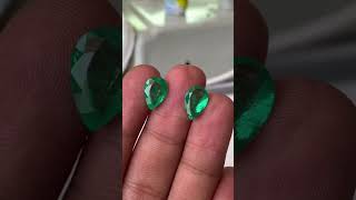 Natural Emerald Pear Cut Pair – Green Emerald Matching Gemstones